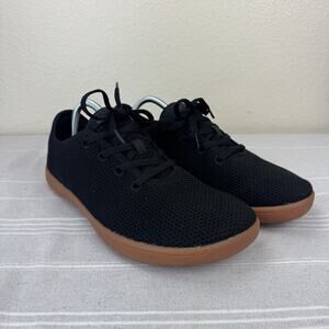 Whitin Wide Minimalist Barefoot Knit Lace Up Sneaker Black Gum EU 45 / US 12